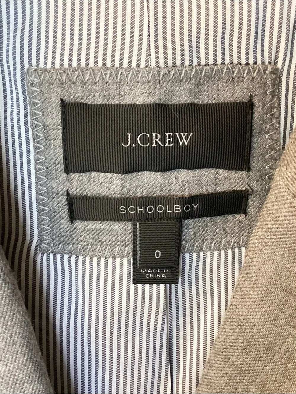 J.Crew Classic Wool Blend Schoolboy Blazer - Gray - 0
